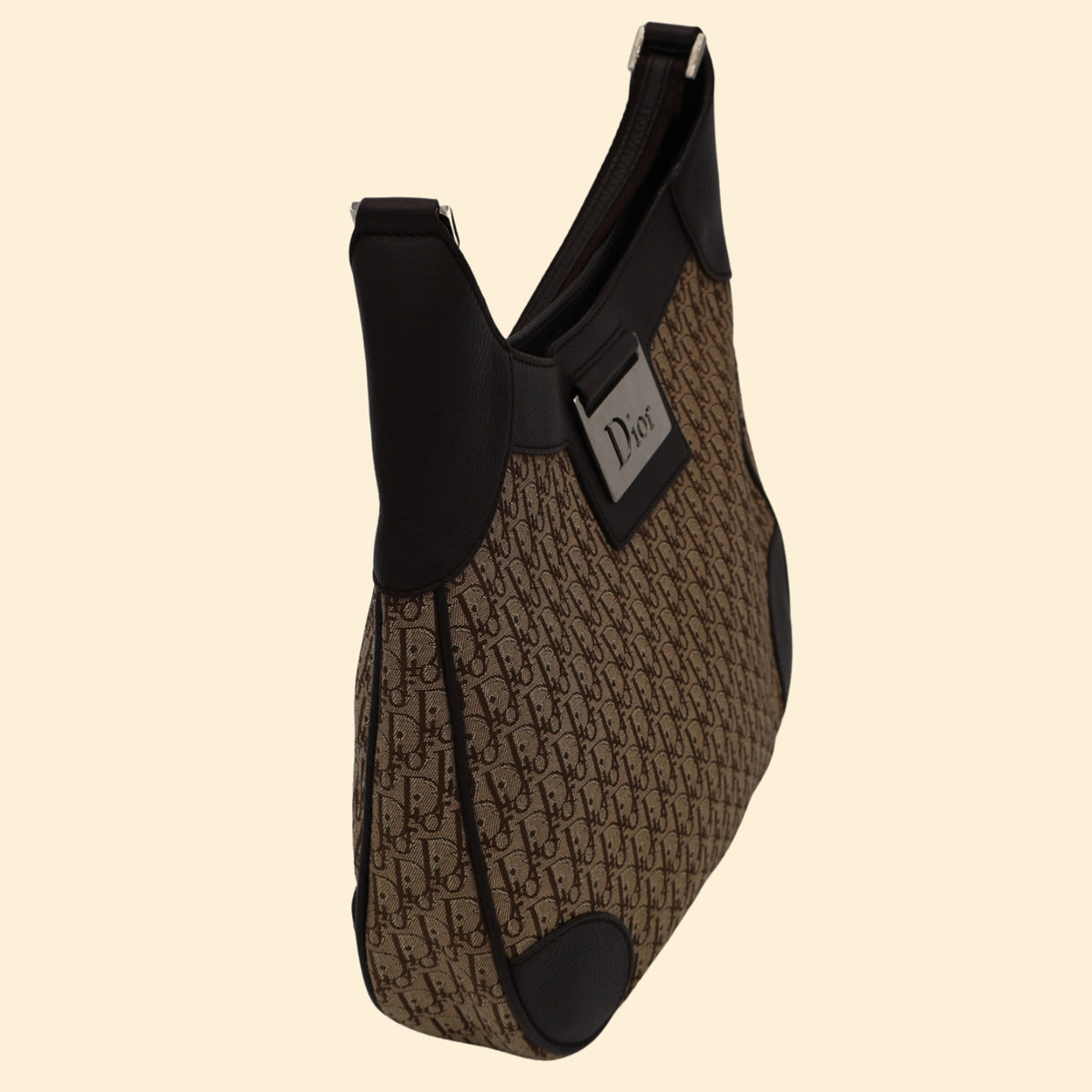 Dior Diorissimo Trotter Canvas Shoulder Hobo Bag