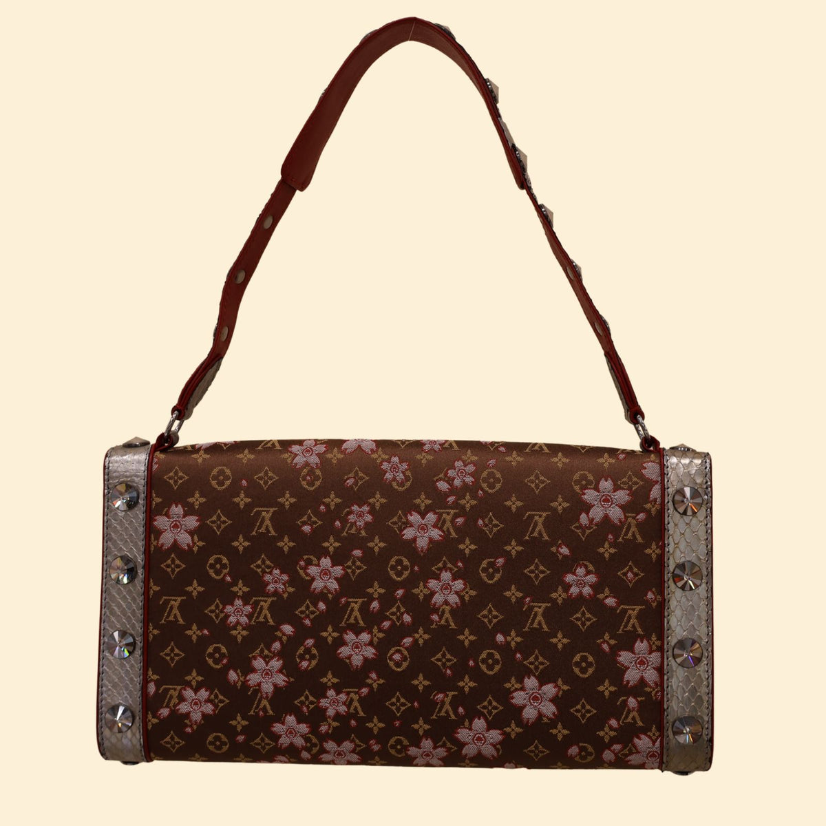 Louis Vuitton Takashi Murakami Cherry Blossom Satin Pochette Bag