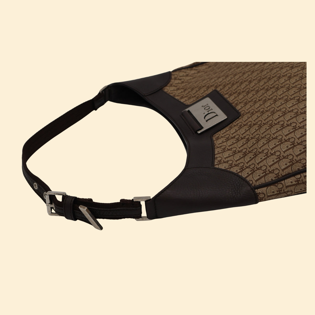 Dior Diorissimo Trotter Canvas Shoulder Hobo Bag