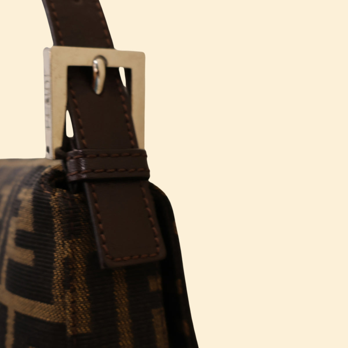 Fendi Zucca Brown Baguette Bag