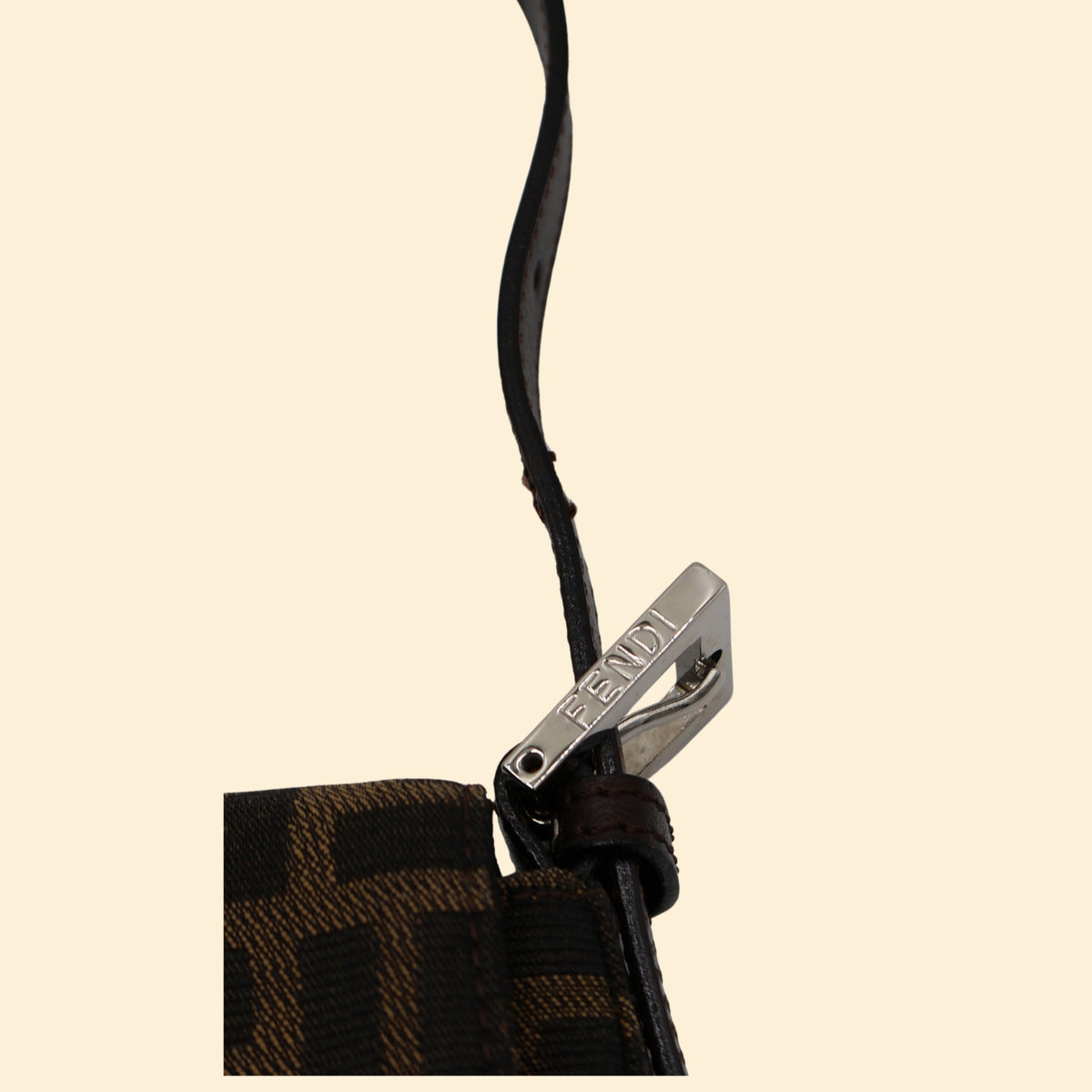 Fendi Zucca Brown Baguette Bag