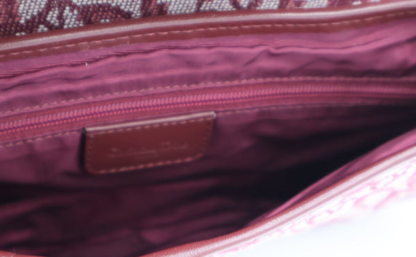 Dior Trotter Double Saddle Bag — Burgundy (Early 2000s)