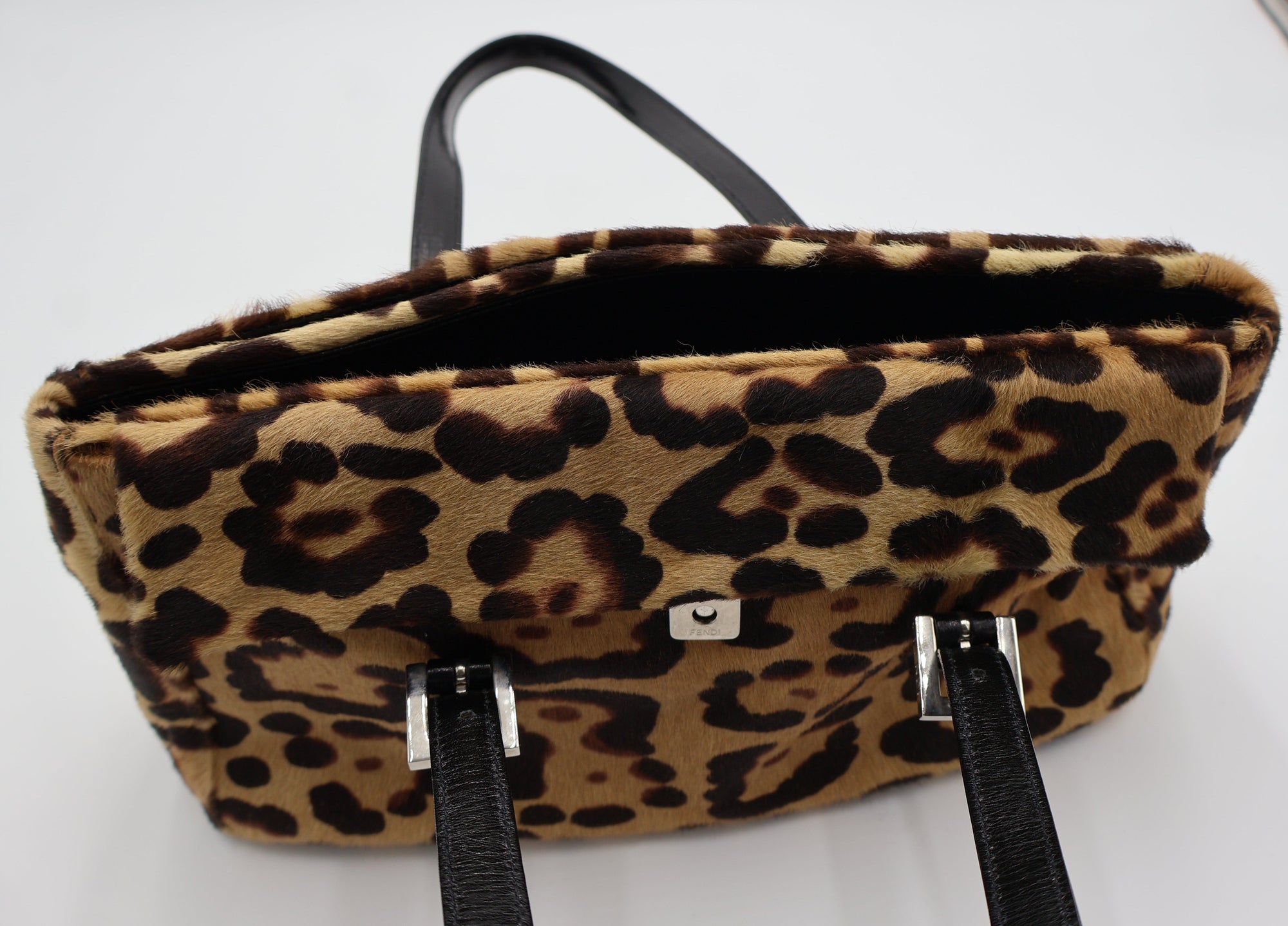 Fendi Leopard Pony Hair  Baguette