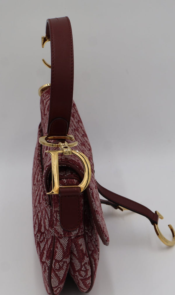 Dior Trotter Double Saddle Bag — Burgundy (Early 2000s)