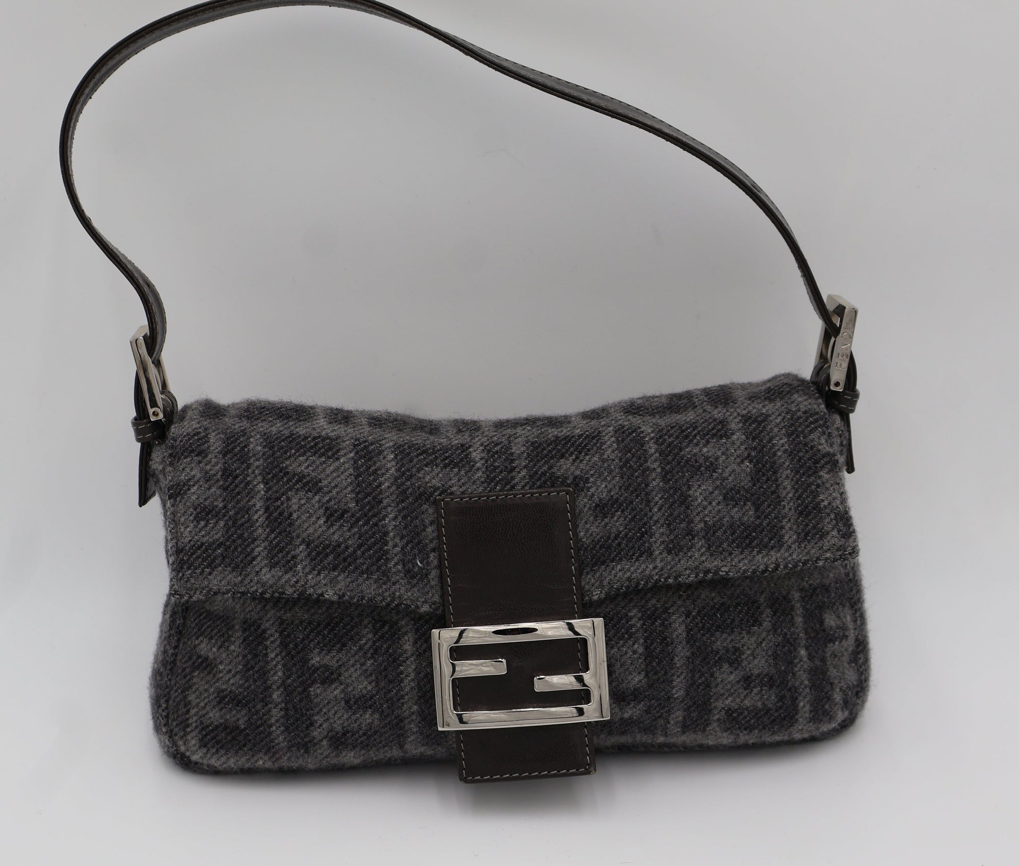 Fendi Zucca Wool Baguette