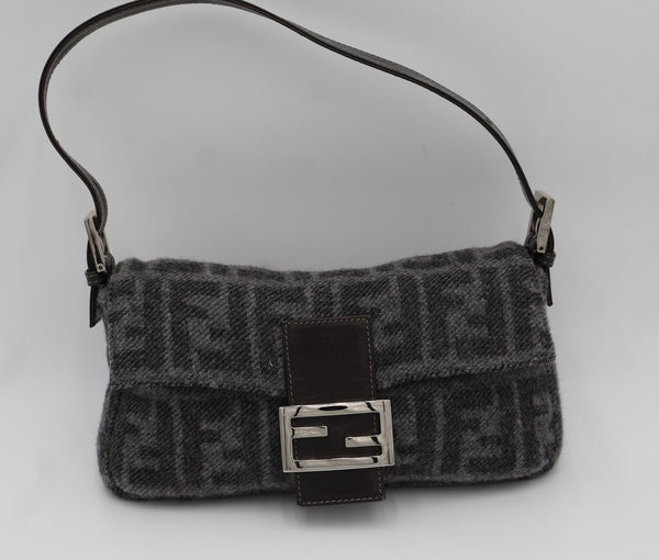 Fendi Zucca Wool Baguette