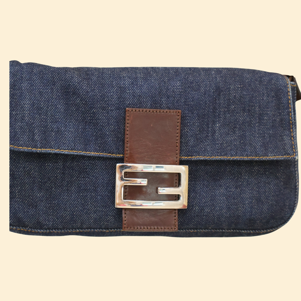 Fendi Denim Baguette Bag