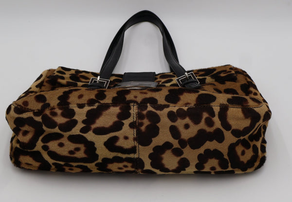 Fendi Leopard Pony Hair  Baguette