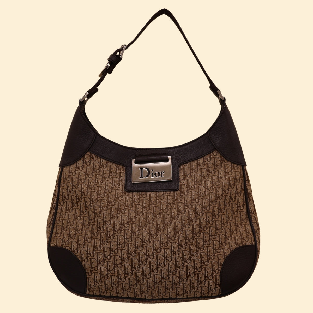 Dior Diorissimo Trotter Canvas Shoulder Hobo Bag