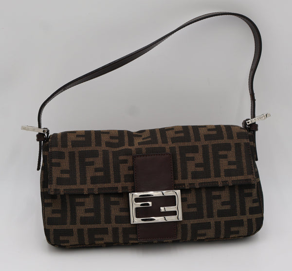 Fendi Zucca Brown Baguette