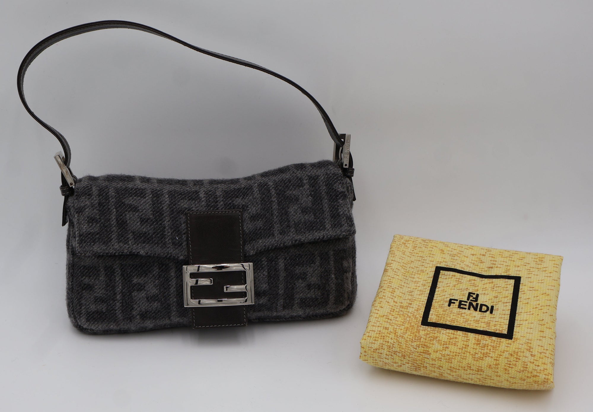 Fendi Zucca Wool Baguette