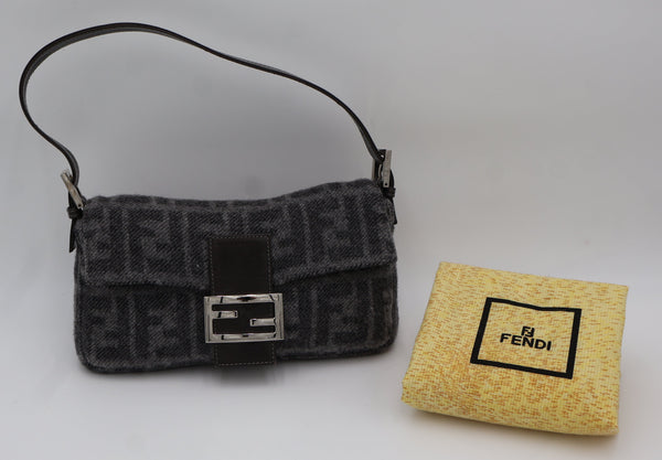 Fendi Zucca Wool Baguette