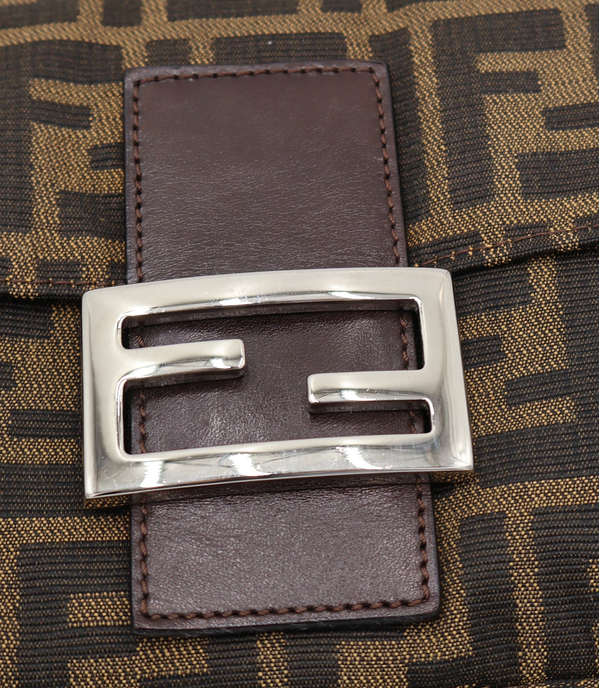 Fendi Zucca Brown Baguette