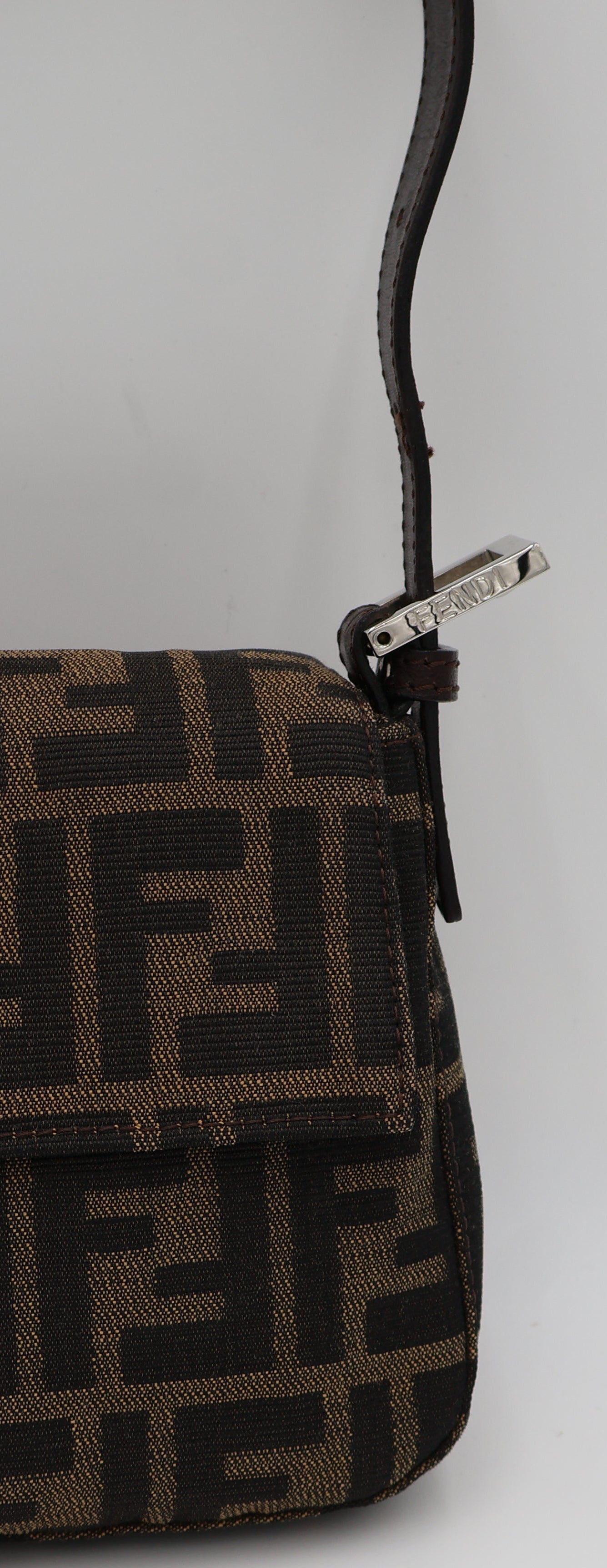 Fendi Zucca Brown Baguette