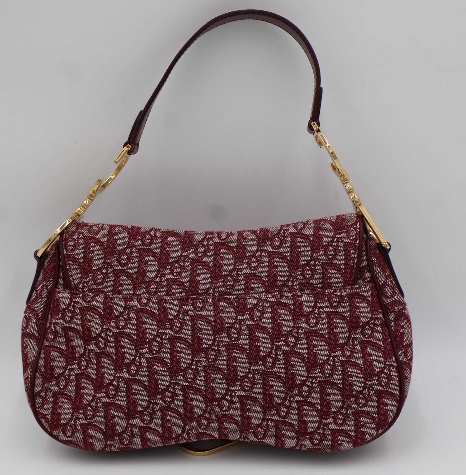 Dior Trotter Double Saddle Bag — Burgundy (Early 2000s)